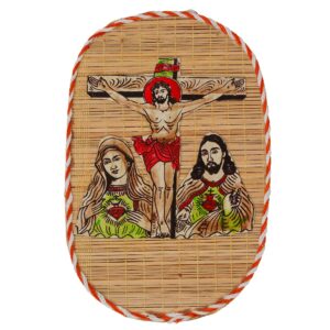 Jesus And Mother Marry Bamboo Design Hand Crafted Modern Interior Wall Hangings